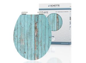 SCHÜTTE MDF HG WC-Sitz BLUE WOOD, mit Absenkautomatik