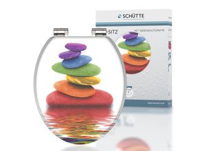 SCHÜTTE MDF WC-Sitz COLORFUL STONES, mit Absenkautomatik