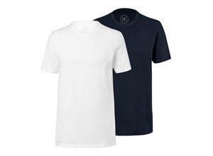 2 T-Shirts mit Rundhals-Ausschnitt - Dunkelblau - Gr.: M