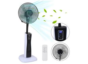 Stand-Ventilator mit Sprühnebel & Fernbedienung Wasser-Nebel - Schwarz - Tolletour