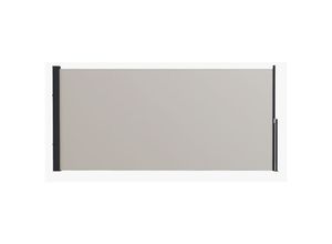 Seitenmarkise, Seitenrollo, ausziehbar, Sichtschutz, Aluminium/Polyester, 3 x 1,4 m, Hellgrau - Hellgrau