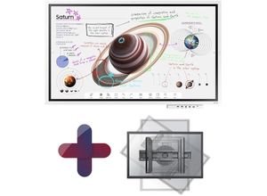Samsung Flip Pro WM55B Flipchart 138,7 cm 55 Zoll inkl. Neomounts LED-WR100 rotierbare Wandhalterung & Tray CY-TF65BBC