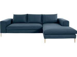 Polsterecke OTTO PRODUCTS "Finnja, L-Form", blau (dunkelblau), B:277cm H:83cm T:170cm, Luxus-Microfaser: aus recycleten Textilien (100% PES), Sofas, XXL-Ecksofa