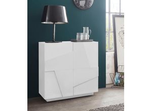 Sideboard INOSIGN "PING", weiß (weiß hochglanz lack), B:81cm H:86cm, Sideboards, Breite 80 cm