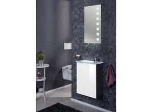 Waschbeckenunterschrank FACKELMANN, schwarz (schwarz, weiß), Schränke, Badmöbel für Gäste-WC, Breite ca. 45 cm