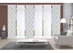 Schiebegardine VISION S "VOLARE", grau, B:60cm H:260cm, Polyester, Gardinen, DIGITALDRUCK