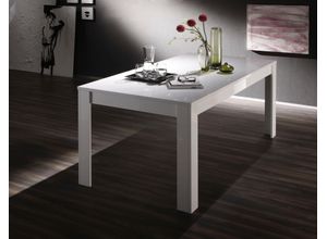Esstisch INOSIGN "Amalfi", weiß (weiß hochglanz lack, weiß hochglanz lack, weiß hochglanz lack), B:180cm H:79cm T:90cm, Tische, Breite 180 cm, erweiterbar durch Ansteckplatte