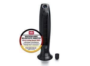 Brandson Turmventilator mit Timer, Silent ECO Green, DC Standventilor mit Fernbedienung, Säulenventilator inkl. Oszillation, Ventilator, sehr leise