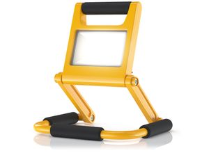 Brandson LED Baustrahler mit Akku, 2 Dimmstufen & 600 Lumen einklappbare IP44 Arbeitsleuchte