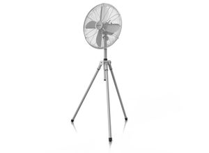 Brandson Standventilator 45 cm mit 3 Geschwindigkeiten, Ventilator mit Dreibein-Stativ, 60 Watt, oszillierend, Silber/Edelstahl