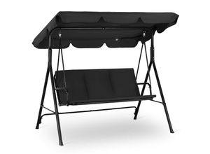 Strattore Hollywoodschaukel Gartenschaukel / Gartenliege 175 x 110 x 153 cm - Schwarz