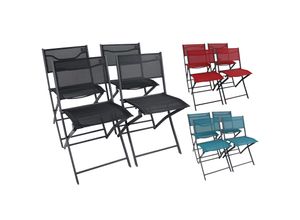 VCM 4er Set Klappstuhl Metall