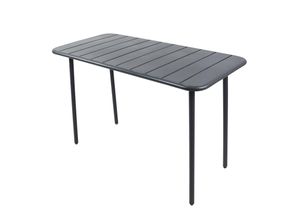 VCM VCM Gartentisch Sumila Metall 110x55 cm, wetterfester Outdoor Tisch mit höhenverstellbaren Füßen, Balkontisch Garten oder Terrasse