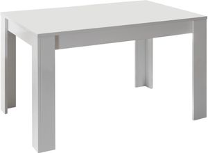 Esstisch INOSIGN "Basic 137x90x79 cm (BxTxH), Esszimmertisch Weiss Hochglanz Lack", weiß (weiß hochglanz lack, weiß hochglanz lack, weiß hochglanz lack), B:137cm H:79cm T:90cm, Tische, moderner rechteckiger Küchentisch, ausziehbar, erweiterbar auf 185 cm