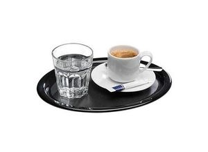 Produktbild APS Tablett KAFFEEHAUS schwarz rund 20,0 x 26,0 cm