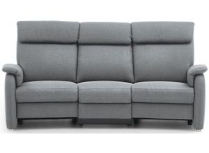 3-Sitzer HOME AFFAIRE "Turin mit Steckdose und USB-Port auch in Easy care-Bezug", grau, B:218cm H:107cm T:104cm, Sofas, 2 x vollmotorische Relaxfunktion, herunterklappbarer Tisch, Topseller