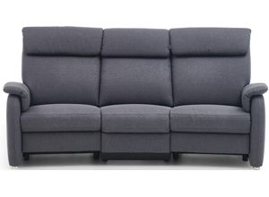 3-Sitzer HOME AFFAIRE "Turin mit Steckdose und USB-Port auch in Easy care-Bezug", grau (anthrazit), B:218cm H:107cm T:104cm, Sofas, 2 x vollmotorische Relaxfunktion, herunterklappbarer Tisch