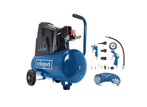 Scheppach HC30o Kompressor 24 Liter ölfrei mit Zubehör