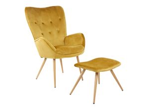 Albatros Ohrensessel mit Hocker YORK,