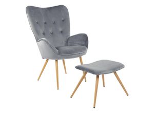 Albatros Ohrensessel mit Hocker YORK,