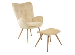 Albatros Ohrensessel mit Hocker YORK,
