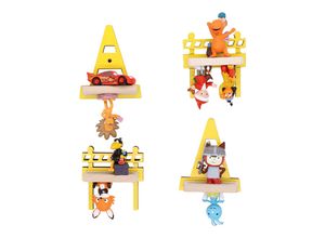Produktbild BOARTI Holzregal hängend platzsparendes Regal Maße: H. 22 x B. 25 x T. 19 cm Elegantes Regal hängend Aufbewahrungsregal Tonieregal - Baustelle Set