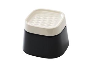 Savic Ergo Cube food bowl with rubber edge 22x22x16 cm black/white