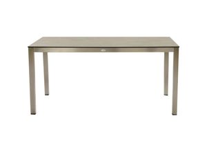 Edelstahl Garten Tisch 158cm Gartentisch Terrasse Esstisch Balkon grau Möbel