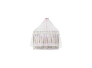 Lorelli Babybetthimmel, Baldachin 480 x 150 cm Insektenschutz Babybett Laufstall rosa