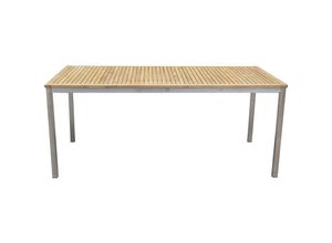 Teak Garten Tisch 180cm Gartentisch Holztisch Holz Edelstahl massiv Terrasse