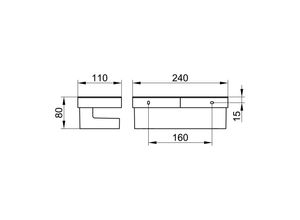 KEUCO Duschkorb Collection Moll 12758, 2-tlg., verchromt/anthrazit 12758010001