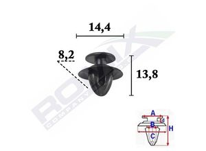 ROMIX Halteclip, Innenraumverkleidung VOLVO C70577 680097