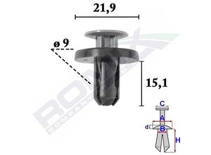 ROMIX Clip, Zier-/Schutzleiste TOYOTA,LEXUS C70622 9046709227,9046709227