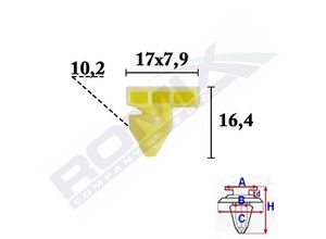 ROMIX Clip, Zier-/Schutzleiste NISSAN C70589 76847JG00A