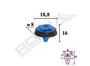 ROMIX Clip, Zier-/Schutzleiste FIAT,JEEP C70561 5SR17JXWAA,735537083