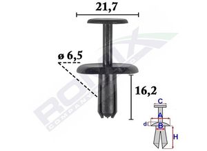 ROMIX Clip, Zier-/Schutzleiste VOLVO C70564