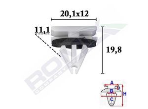 ROMIX Clip, Zier-/Schutzleiste FORD,CHEVROLET,FORD USA C70587 W716352S300,1222281,11610926 5270438