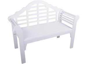 Gartenbank GARDEN PLEASURE "Bank PATTAYA", weiß (weiß, weiß), B:54cm H:95cm T:124cm, FSC-zertifiziertes Massivholz, Sitzbänke, BxTxH: 54x124x95 cm, zusammenklappbar