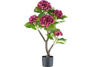 Kunstpflanze GASPER, rot (bordeaux), B:45cm H:85cm T:45cm, Kunststoff, Kunstpflanzen