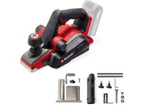 Akku-Elektrohobel EINHELL "TP-PL 18/3 Li BL - Solo", rot (rot, schwarz, grau, weiß), B:14,6cm H:19,1cm L:29,7cm, Hobelmaschinen, Mitglied der Power X-Change Familie, ohne Akku