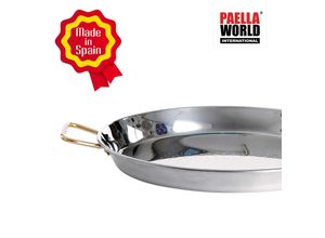 Hochwertige Edelstahl-Paella Pfanne mit zwei