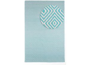 Outdoorteppich MORGENLAND "Läufer In- & Outdoor - Alef - türkis", blau (türkis), B:190cm H:6mm L:290cm, Polyethylenterephthalat (PET), Teppiche, In und Outdoor geeignet