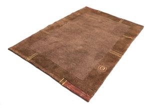 Wollteppich MORGENLAND "Nepal Teppich Erlon", orange, B:120cm H:18mm L:180cm, Schurwolle, Teppiche, Nepalteppich, handgeknüpft