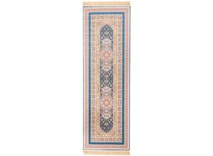 Orientteppich MORGENLAND "Orientteppich - Akghar - läufer", blau (dunkelblau), B:100cm H:8mm L:200cm, Acryl, Teppiche