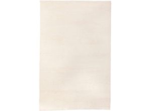 Wollteppich MORGENLAND "Berber Teppich - Fluffy - rechteckig", weiß, B:90cm H:25mm L:160cm, Schurwolle, Teppiche, handgeknüpft
