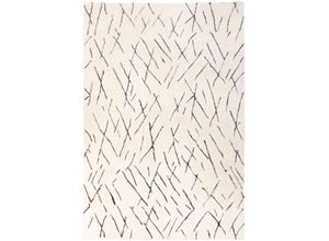 Wollteppich MORGENLAND "Berber Teppich - Sara - rechteckig", weiß, B:140cm H:25mm L:200cm, Schurwolle, Teppiche, handgeknüpft
