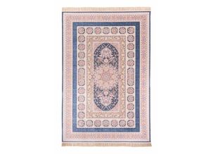 Orientteppich MORGENLAND "Orientteppich - Akghar - läufer", blau (dunkelblau), B:100cm H:8mm L:150cm, Acryl, Teppiche