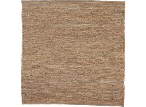 Teppich CARPETFINE "Nala Juteteppich Naturfaser", beige, B:200cm H:9mm L:200cm, Jute, Teppiche, wendbar, aus 100% Jute, in vielen Größen und Formen, quadratisch, rund