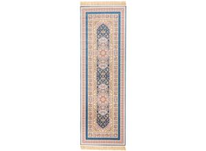 Orientteppich MORGENLAND "Orientteppich - Akghar - läufer", blau (dunkelblau), B:100cm H:8mm L:300cm, Acryl, Teppiche