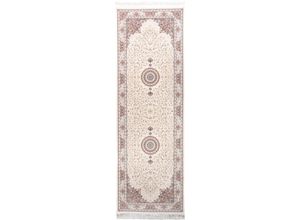 Orientteppich MORGENLAND "Orientteppich - Baran - läufer", beige (creme), B:100cm H:6mm L:400cm, Acryl, Teppiche